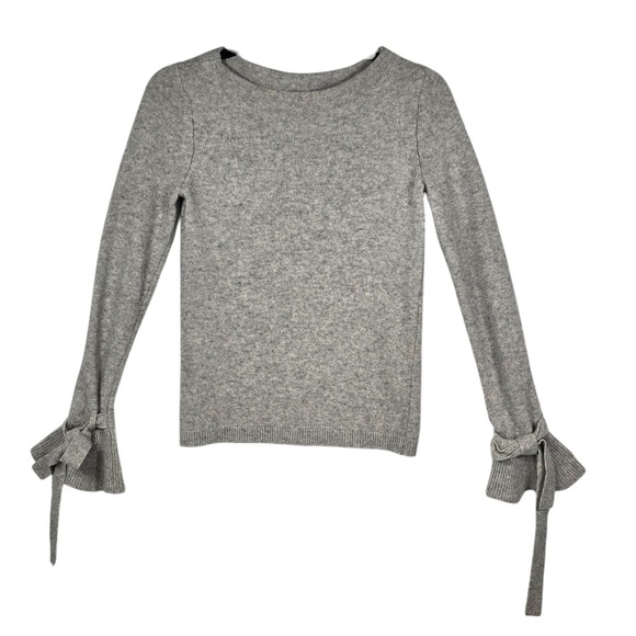 Banana Republic Sweaters - Banana Republic Merino Cashmere Blend Grey Bow Bell Sleeve Sweater Woman Small